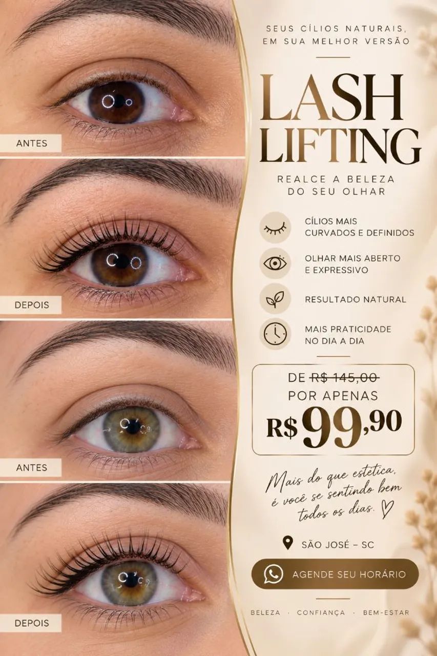 LLASH LIFTING | De R$ 145 por R$ 99,90 ?