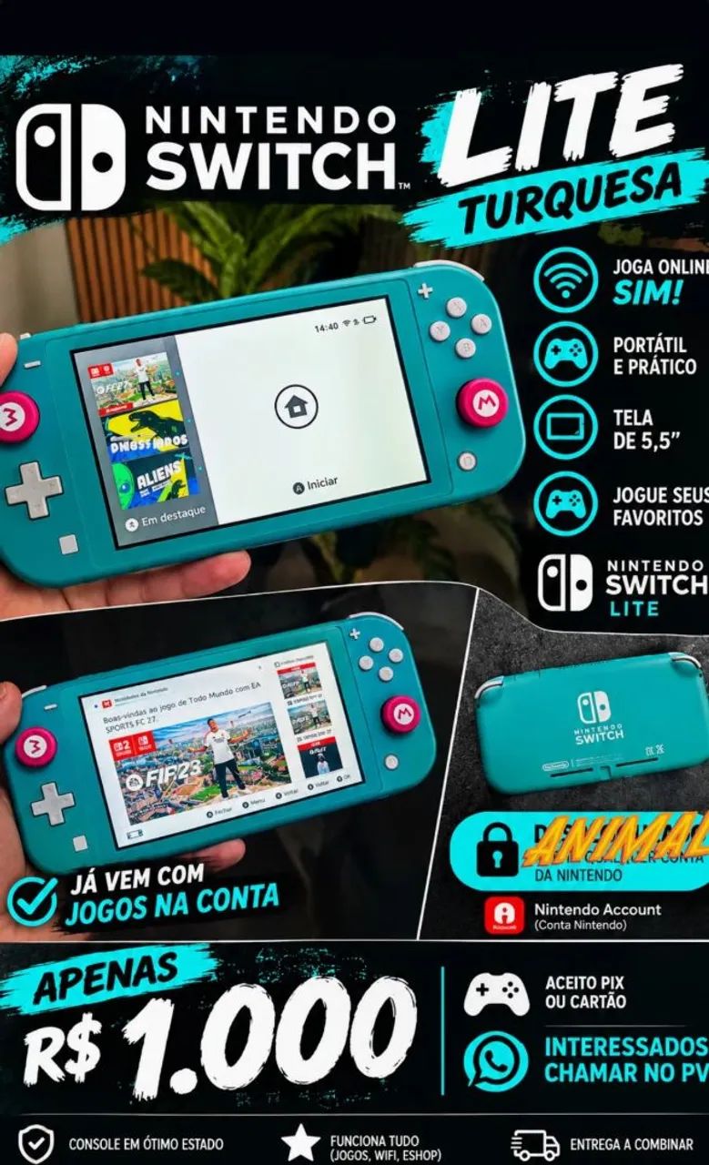 Nintendo Switch Lite turquesa 