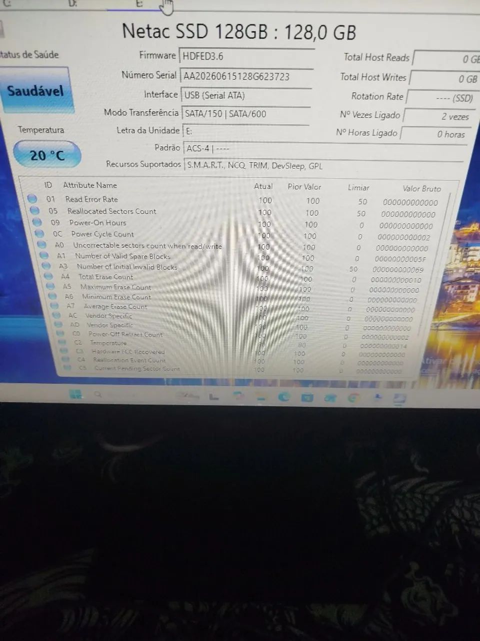 Ssd 128gb Netac NOVO, sem uso.  - Foto 2