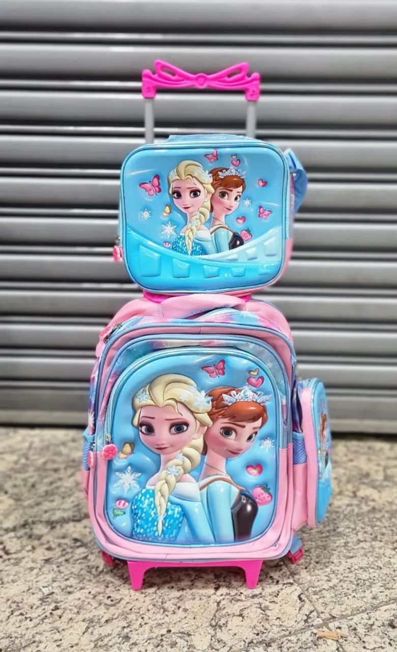 Kit Mochila infantil carrinho 