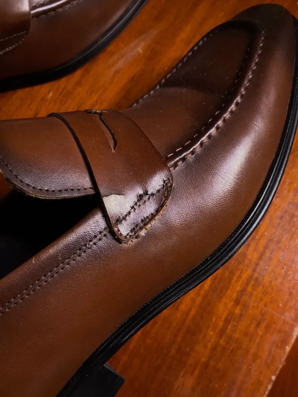 Sapato Loafer Penny Masculino Social | Marrom/Preto - Foto 5