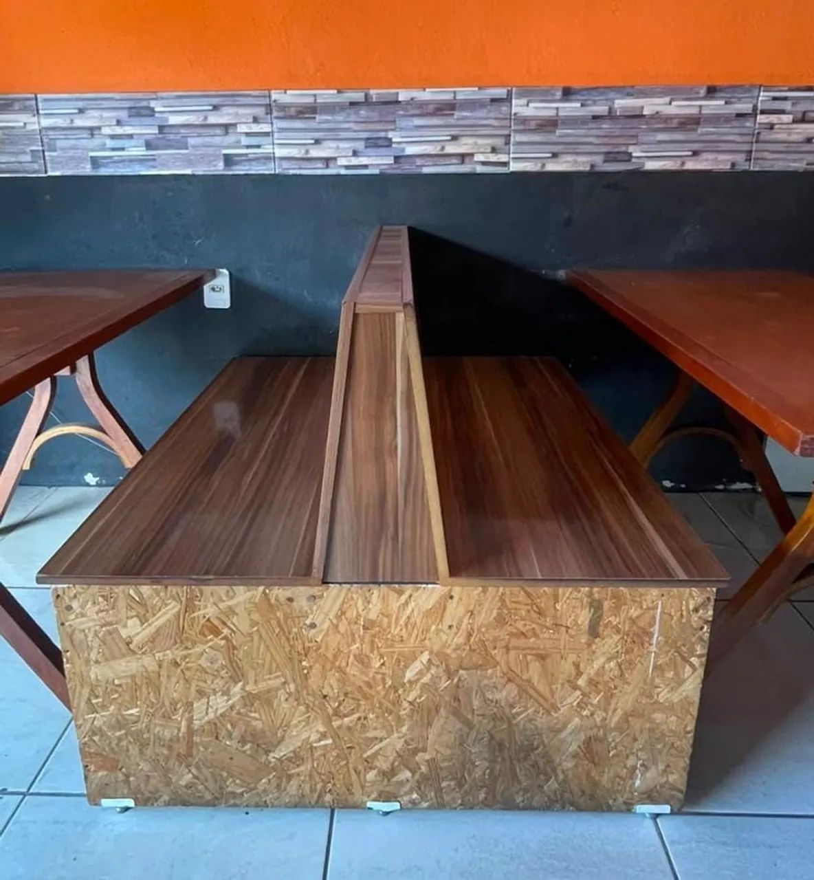 Conjunto de bancos duplos e simples para lanchonete - Foto 4