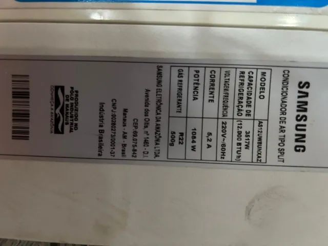 Ar Condicionado Samsung 12.000 BTU - Foto 4