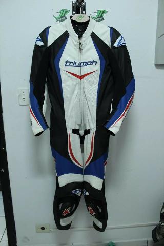 2999 em 6x s/ juros. Macacão Alpinestars Triumph AS-7 54 Eur, usado 2 vezes