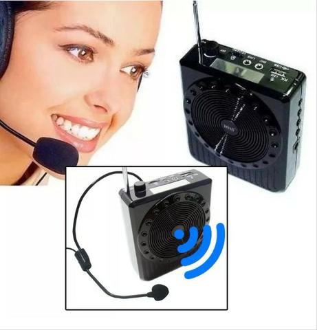 Megafone Portatil Amplificador Kit Professor Com Radio Fm, Microfone E Usb E Sd Recarrega - Foto 3