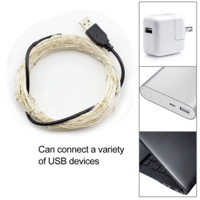 Fio de Led fada Usb (5 metros) - Foto 2