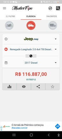 Vendo Renegade 2017 diesel Longitude4X4 - Foto 12