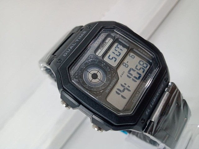 Relógio Masculino Skmei 1335 - Digital Aço Inox - Preto