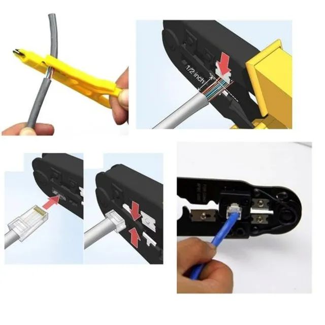 Alicate Profissional Para Crimpagem RJ45 - 8P8C - Foto 4