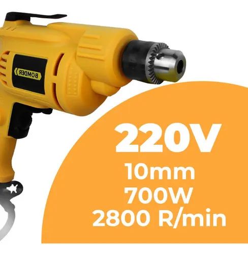 Furadeira Elétrica com fio 220V 700W Bomder Bom-9520/21  - Foto 3