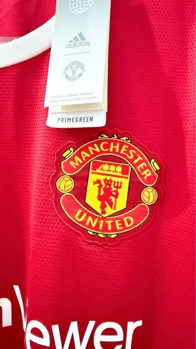 Camisa Manchester United Home 21/22 - Tamanho M - Frete Grátis e Envio Imediato! - Foto 2
