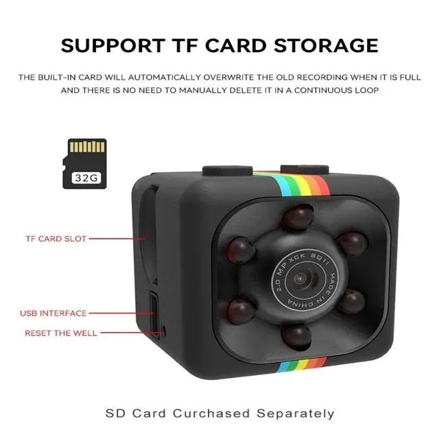 Câmera Espiã Mini HD Wi-Fi - Gravação Discreta - Foto 4