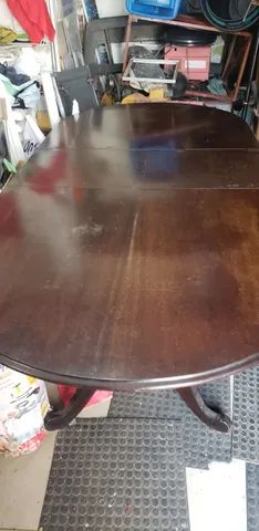 Mesa de madeira oval extensível - Foto 2