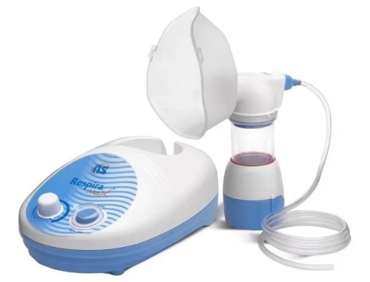 Nebulizador ultrassônico NS Respiramax branco e azul 100V/240V - Foto 3