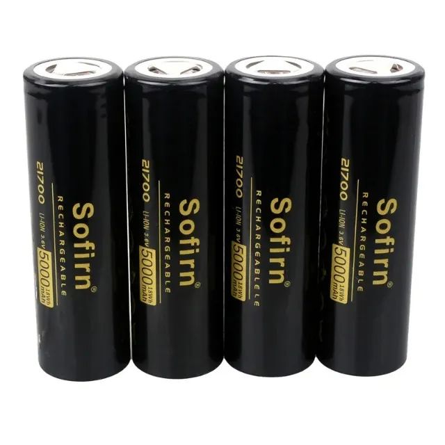 Bateria de Lítio Sofirn, Cabeça Chata, 3.7V, 48A, Descarga 10C, 21700, 5000mAh - Foto 4