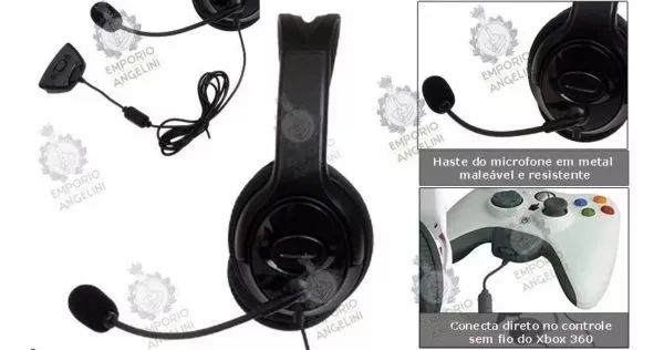  Fone Headset C/ Microfone Controle De Volume P/ Xbox 360 Game wpp:43. * - Foto 2