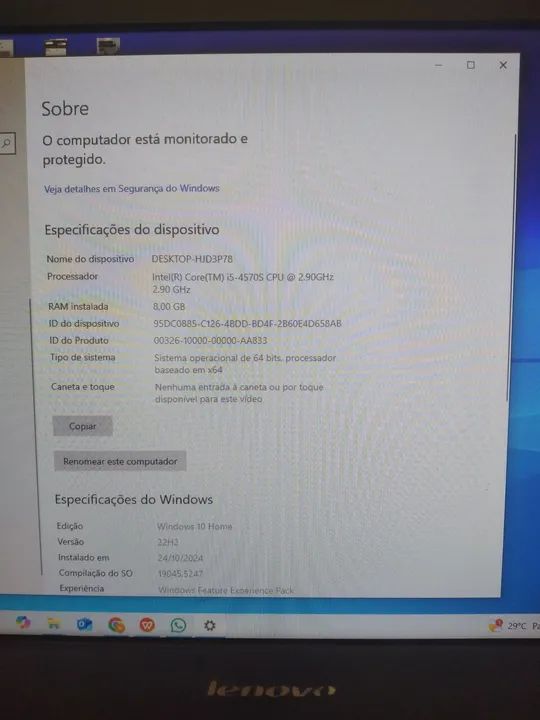  Lenovo All in One i5 Thinkcenter E73z 8 GB SSD 240GB  - Foto 5