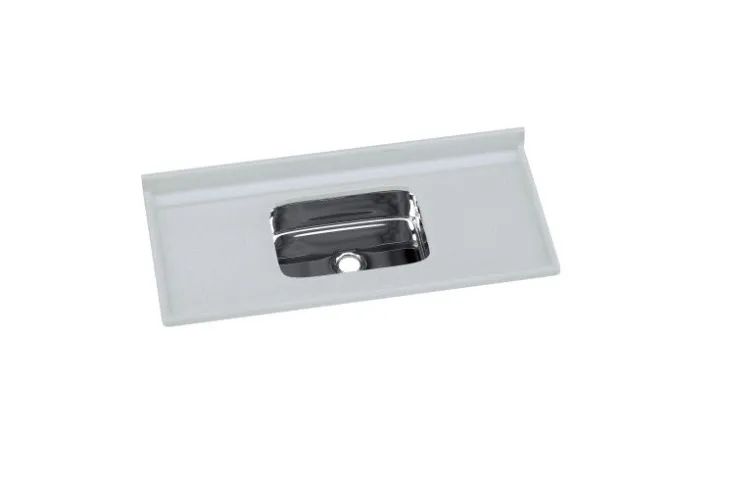 PIA MARMORE SINTETICO COM BOJO INOX 120X55