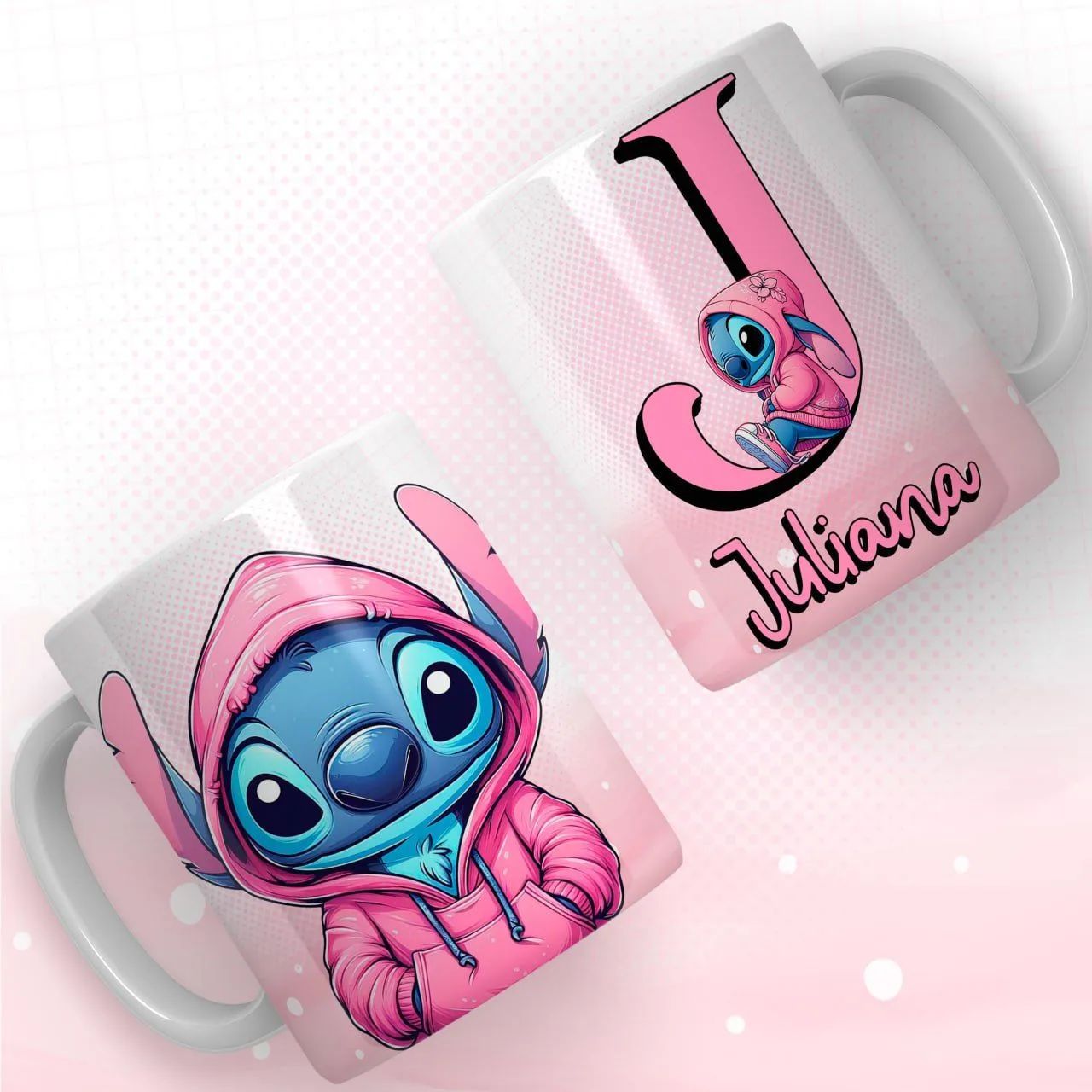 Caneca Personalizada Stitch Com nome - Foto 2