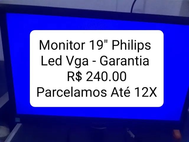 Monitor 19'' Led Philips Vga - Garantia.