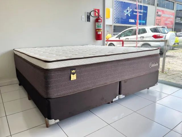 Cama Box Queen Size Nova Modelo Hellen Molas Ensacadas, Pronta Entrega! - Foto 2