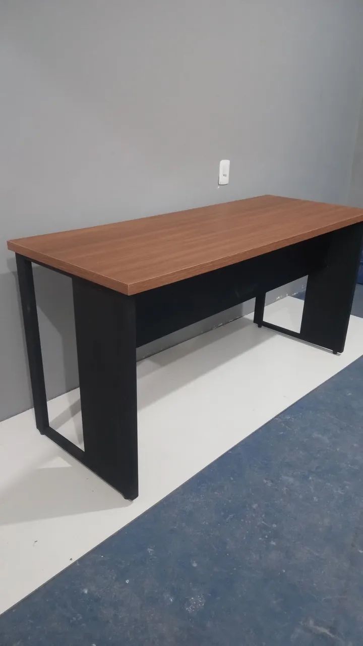 Industrial-style office desk