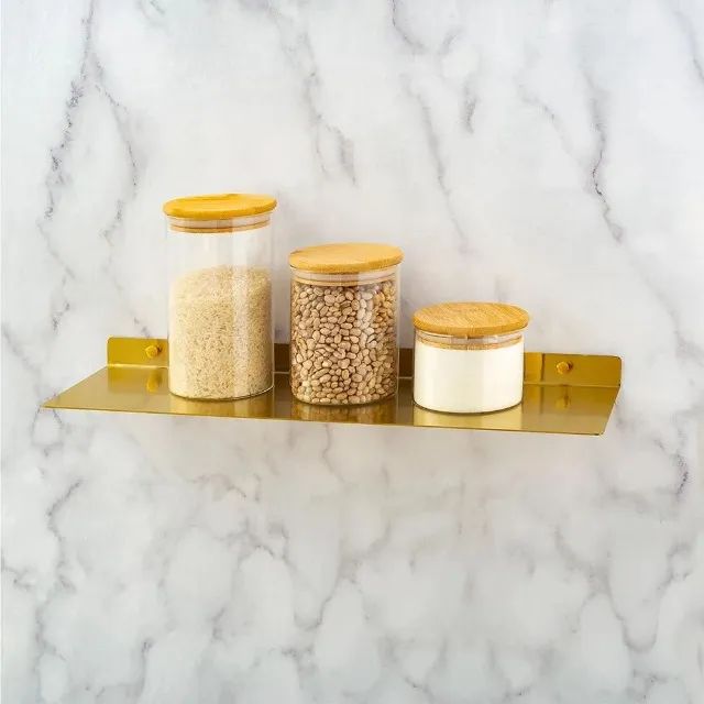 Prateleira Gourmet Aço Inox 304 Dourado 50 Cm  - Foto 4