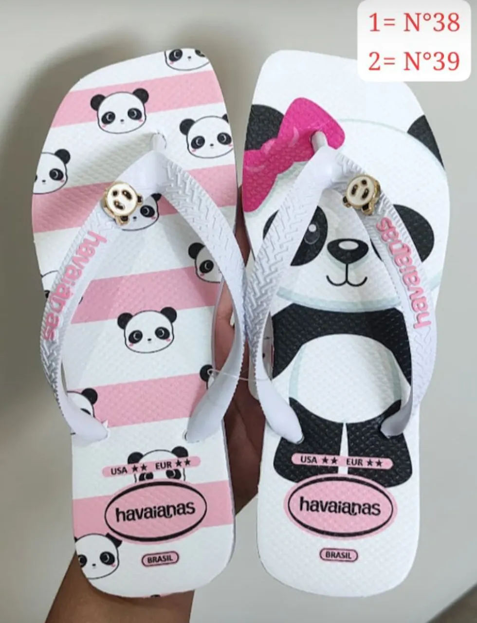 Havaianas Panda - Tamanho 38 e 39