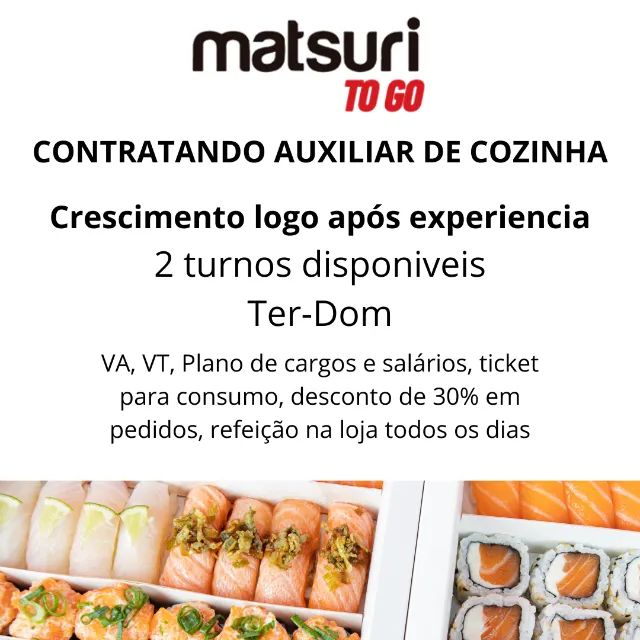 Vaga auxiliar cozinha campo largo