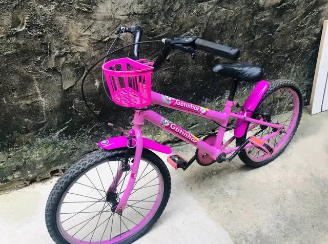 Bicicleta Infantil Rosa Gatinha