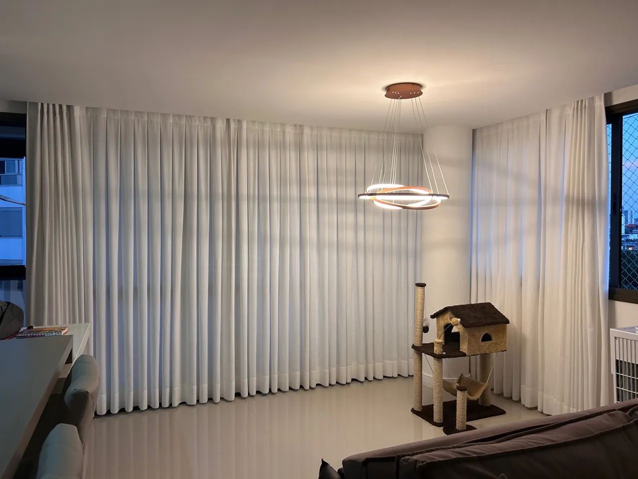 Cortinas brancas para sala - Foto 2