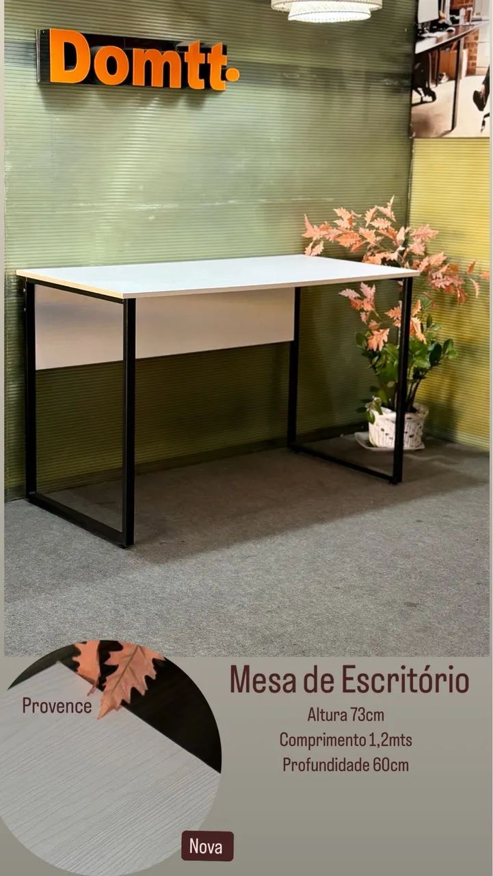 Escrivaninha para escritório sem gaveta -Em até 6x sem juros  - Foto 2