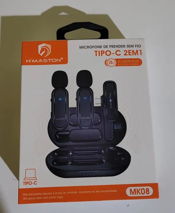 Microfone de prender sem fio H'Maston 