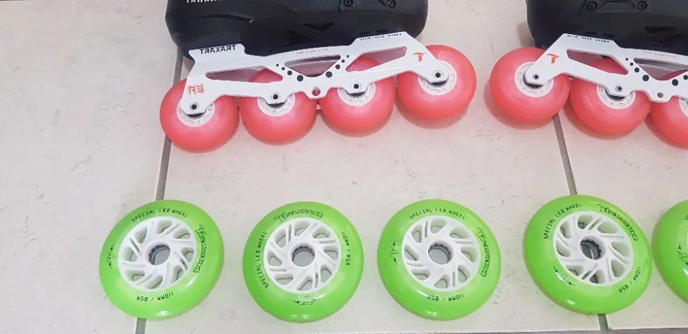 Patins Custom Traxart com Base Híbrida + Rodas High Performance 110mm/85A - Foto 4