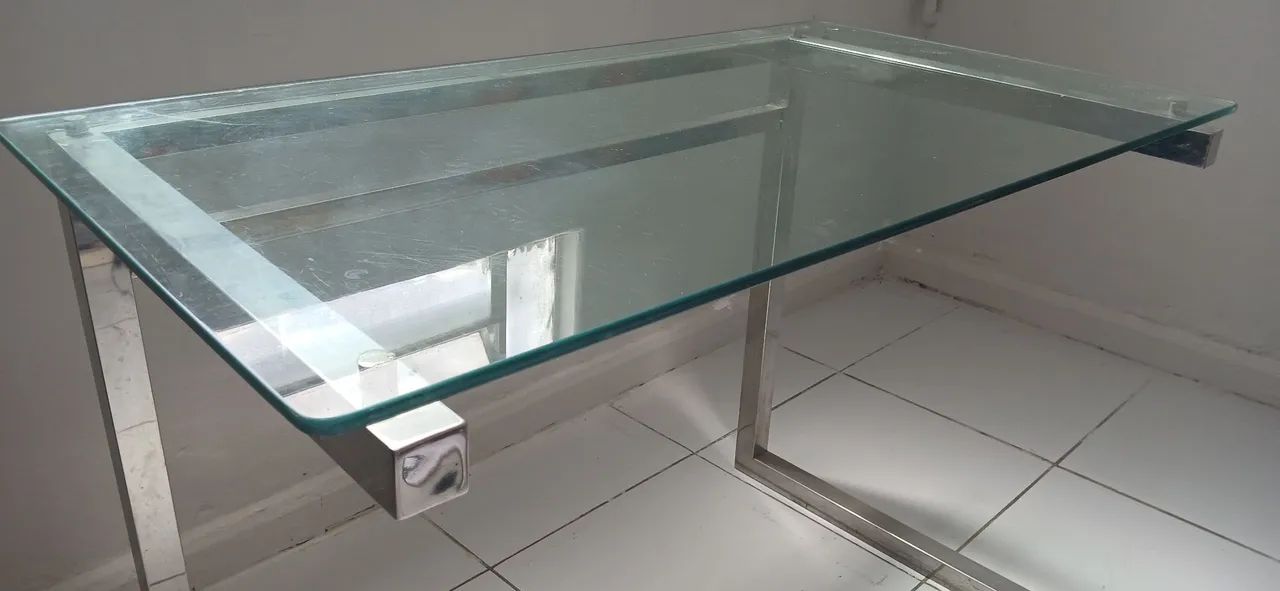 Mesa de inox e Vidro para Escritório