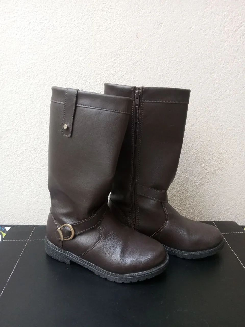 Bota coturno infantil marrom n-32 - Foto 2