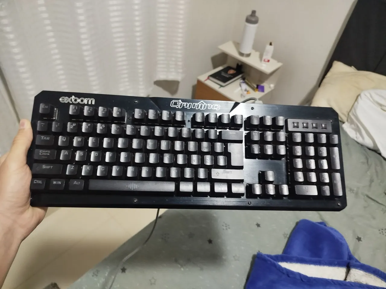 Teclado mecânico switch BLUE + redragon cobra