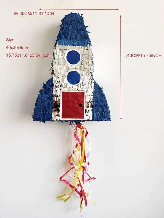 Foguete Piñata para festa infantil Astronauta - Foto 4