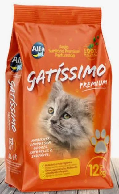 Areia para gatos 12 kilos
