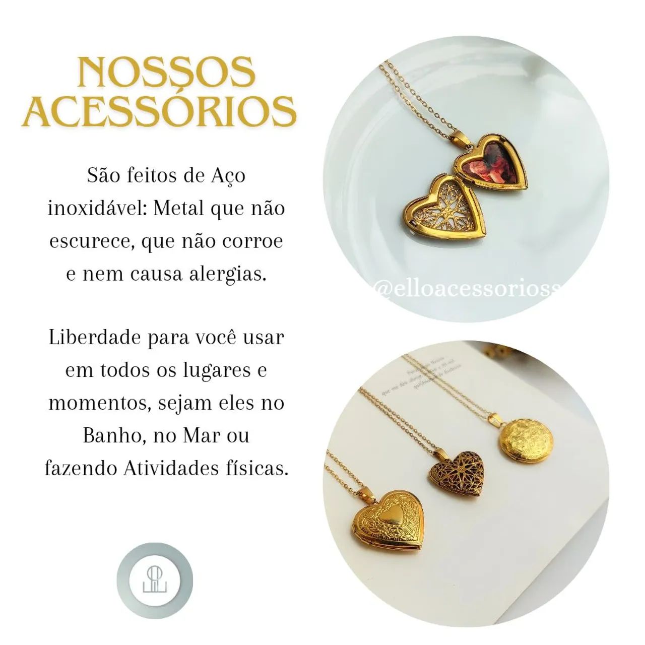 Colar Relicário Banhado a Ouro  - Foto 5