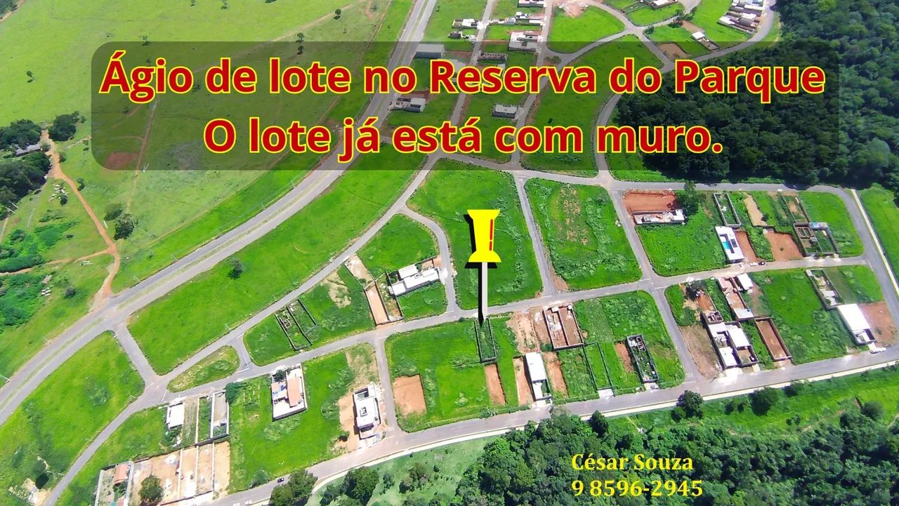 Vendo ágio barato de lote de 300 m² todo murado no Reserva do Parque em Valparaíso - Foto 2