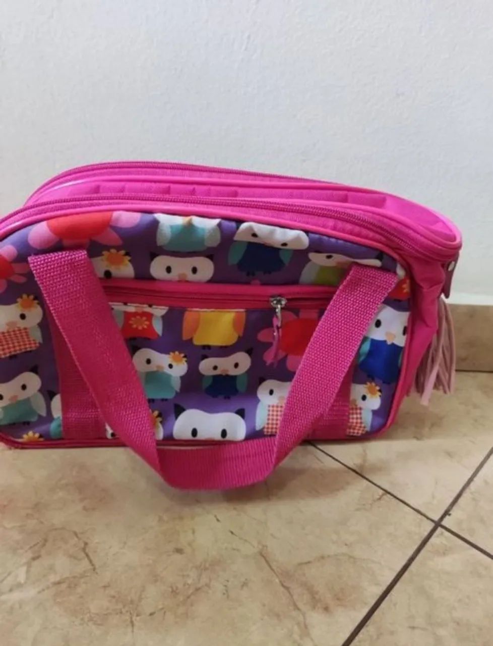 Bolsa / Lancheira Mood com estampa de corujas - Foto 2
