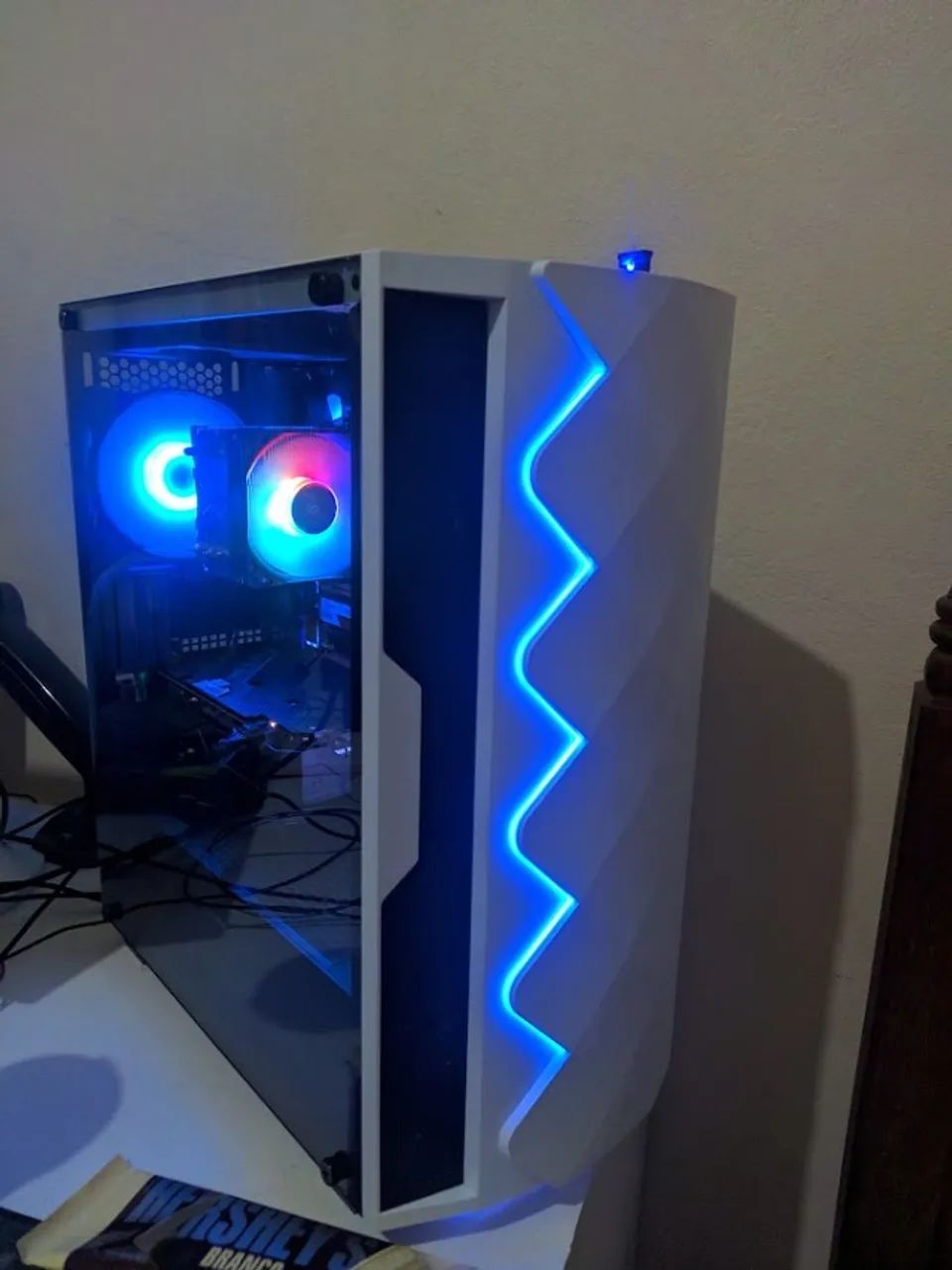 Gabinete Gamer Branco aRGB Gamemax Diamond + 4 Fans - Foto 2