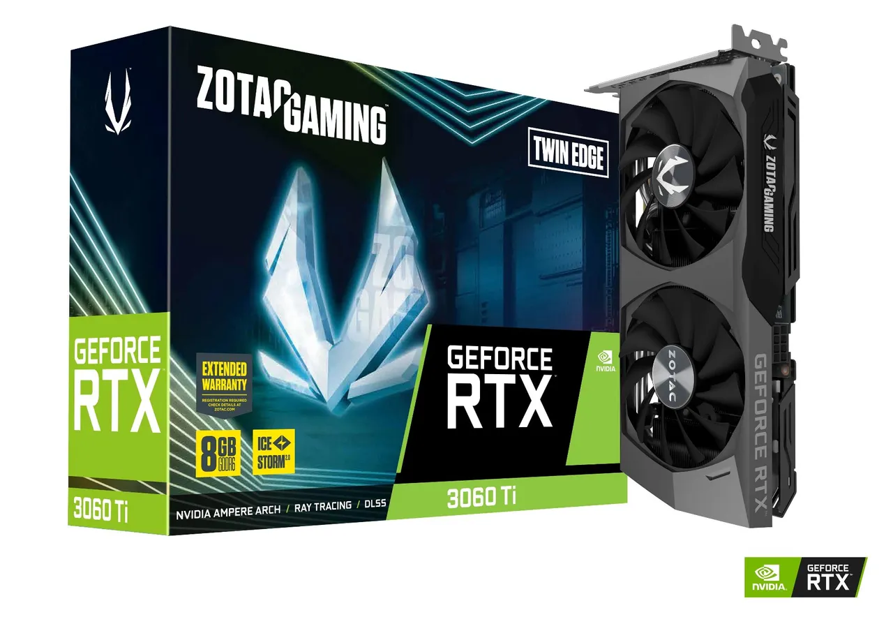 Placa de Vídeo Zotac GeForce RTX 3060 Ti Twin Edge LHR 8GB GDDR6