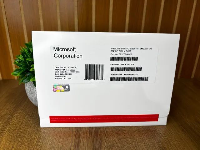 Windows Server 2022 Standard DVD Mídia Física Original Lacrado | Nota Fiscal