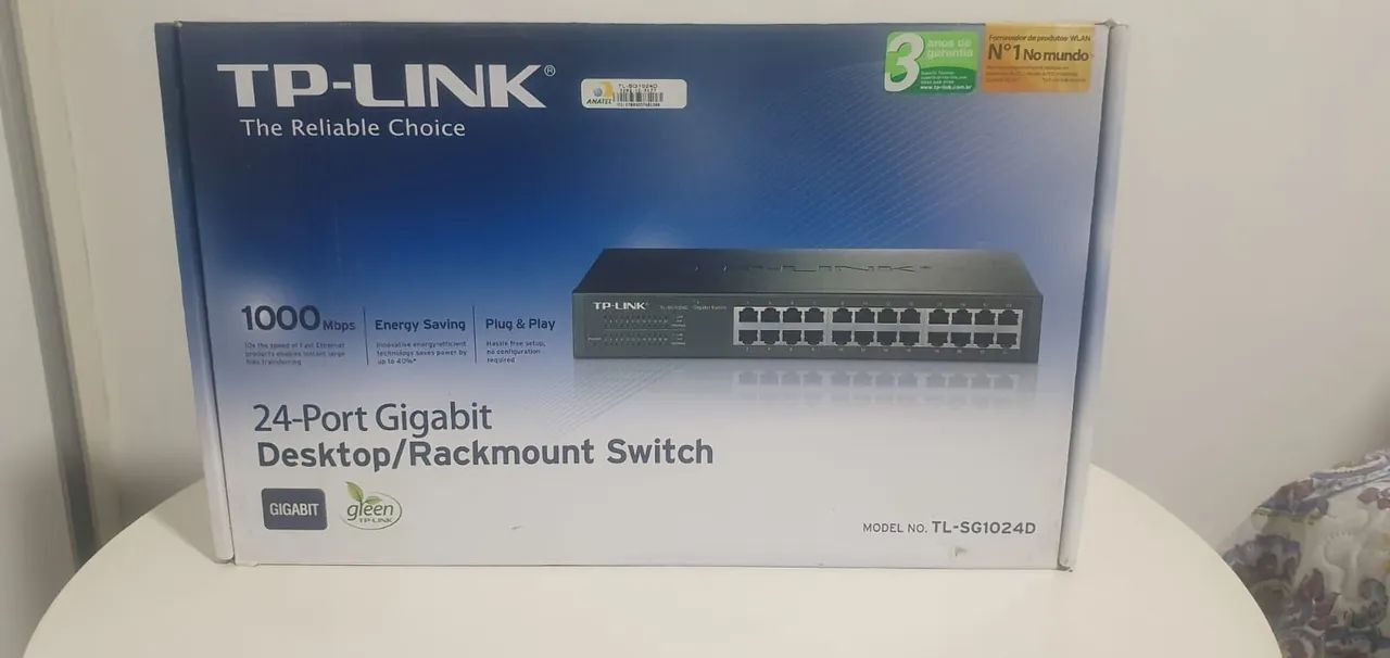 SWITCH 24 PORTAS GIGABIT DESKTOP/RACKMOUNT 10/100/1000