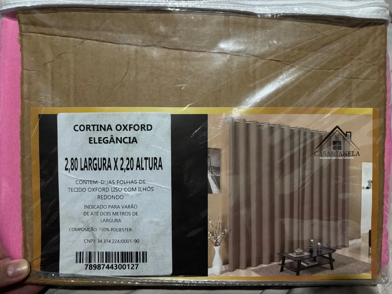 Vendo cortina Oxford rosa