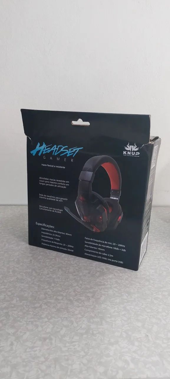 Headset gamer knup led USB/P2 2.08M - Foto 2