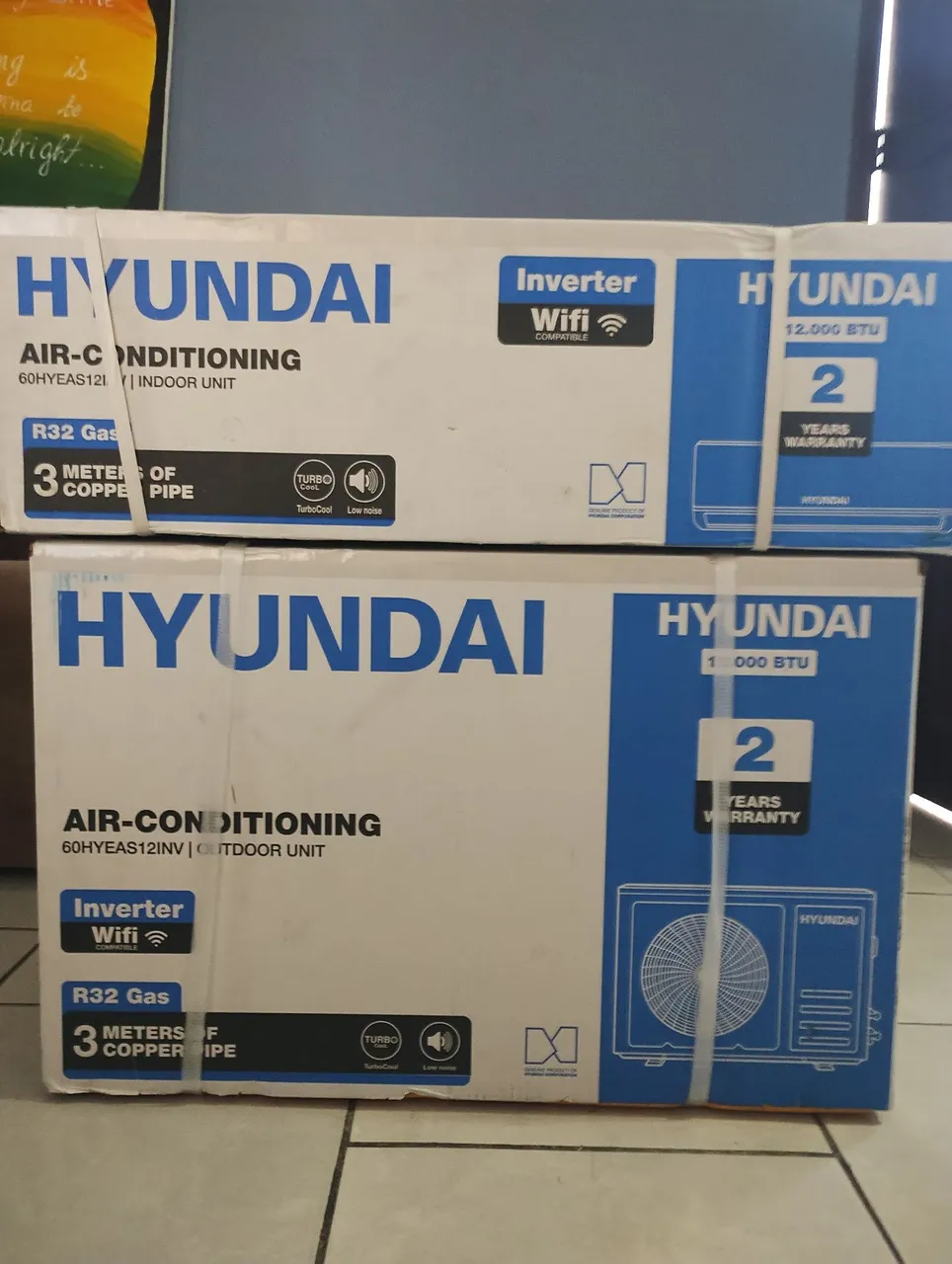 Ar condicionado Hyundai inverter 12000BTUs, quente/frio *wi-fi* c/3m de canos de cobre