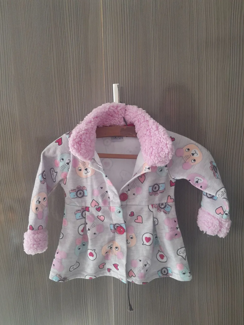 Casaco Infantil Pelúcia Fofo